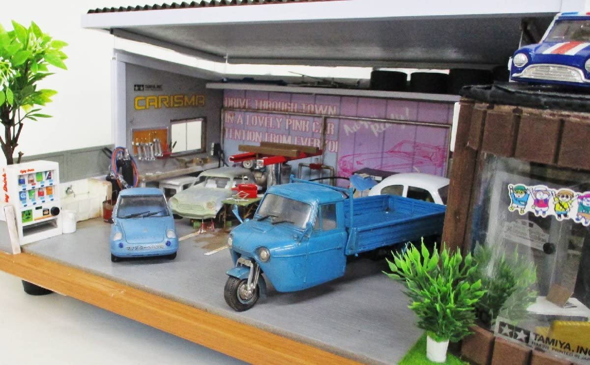 ジオラマ1/150ガールズパンツァー風途中製作。 ジャンク品扱い。 ジオラマBOX “ガールズ＆パンツァー 「戦車道はじめます